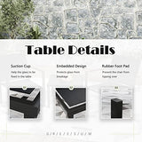 Greesum 4-Piece Outdoor Patio Conversation Set with Glass Coffee Table, Black Furniture for Lawn, Garden or Poolside