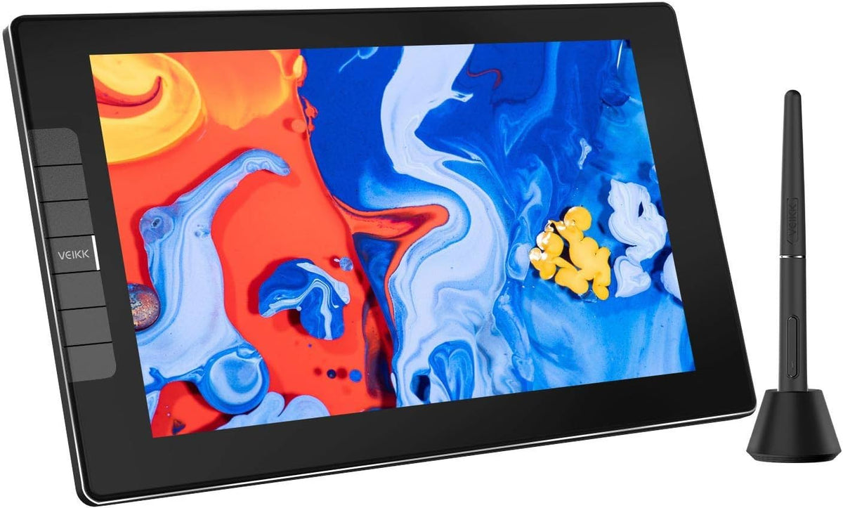 VEIKK VK1200 11.6-Inch Full-Laminated Drawing Tablet with Screen, Tilt-Function Battery-Free Stylus, 6 Shortcut Keys and 8192 Levels of Pen Pressure