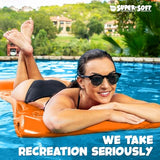 TRC Recreation Foam Pool Float, 1.25-Inch Floating Water Lounger for Swimming and Splashing