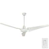 Hampton Bay Industrial 60 Ceiling Fan in White