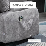 HOMCOM Electric Power Lift Recliner for Elderly with Remote Control and Side Pocket, Compact Grey Living Room Chair