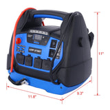 1800-Amp Rechargeable Jump Starter for Gas and Diesel Vehicles with Air Compressor, AC, 12V DC and USB Power Station