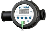Sotera 825 Digital Inline Nutating Disc Poly Chemical Transfer Meter, 1/2-20 GPM (7-75 LPM), Rated to 125 PSI (8.6 bar)