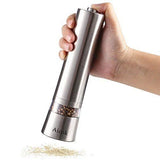Aicok Electronic Salt and Pepper Grinder Set, Crafted with Stainless Steel and Adju