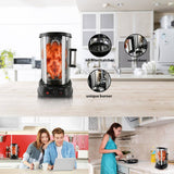 Black NutriChef Vertical Rotisserie Oven for Rotating Kebob Cooking