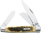 Case Large Stockman Pocket Knife with Amber Bone Handle