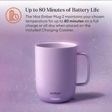 Ember Temperature Control Smart Mug 2, 14 Oz App-Controlled Heated Coffee Cup with Improved Design & 80-Minute Battery Life, White
