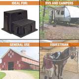 Buyers Products 3013658 Lightweight Polymer Step with Non-Skid Surface for Campers, RVs and Boats