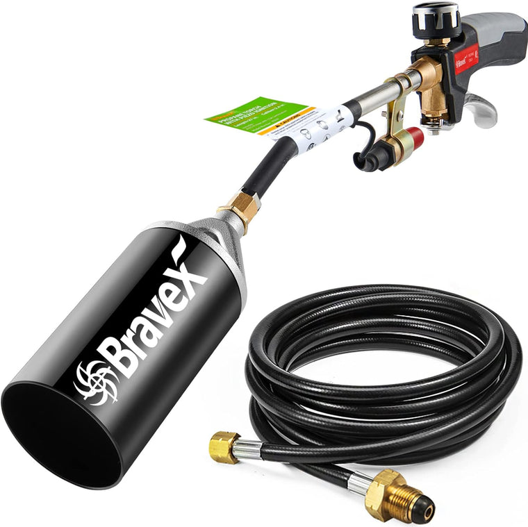 500,000 BTU Propane Weed Burner Torch with Turbo Trigger, Piezo Electric Ignition, 6.5-Foot Hose, and cCSAus Certification