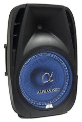 Pair of Alphasonik All-in-One 12×22 Powered DJ Speakers with 1500W Amplification, Bluetooth, USB, SD Card, Aux, MP3 and FM Radio PA System