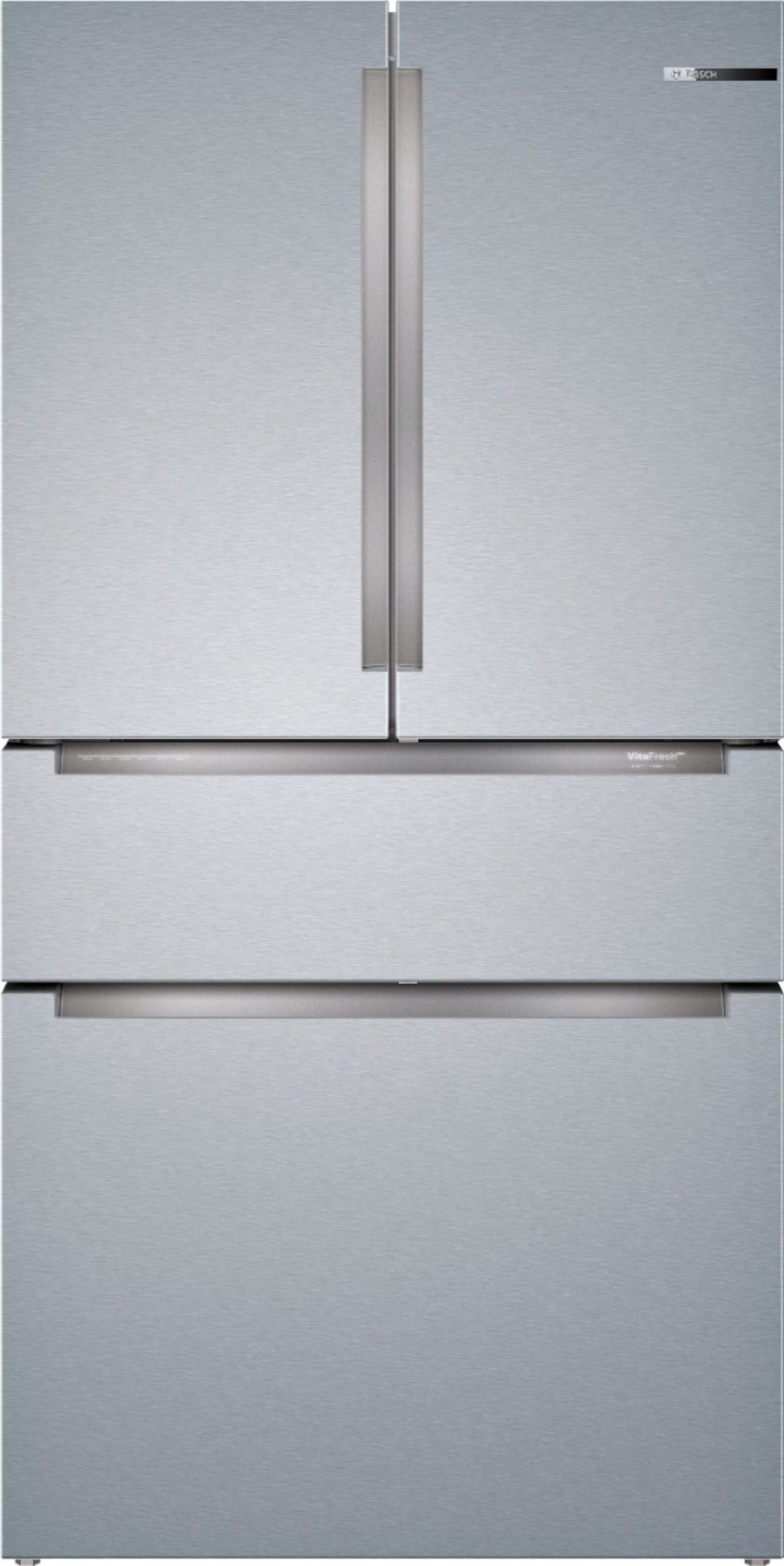 Bosch 800 Series Counter-Depth Smart Refrigerator, 20.5 Cu. Ft. with 4-Door French Door Configuration, Stainless Steel