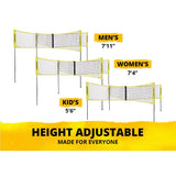 Crossnet 4-Way Adjustable Volleyball Game Set with Net, Open Box