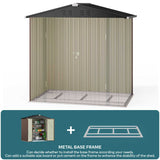 Lofka 6 x 4 FT Metal Outdoor Storage Shed with Double Lockable Doors