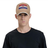Croatia Flag Baseball Cap with Polygon Effect, Adjustable Unisex Trucker Hat for Women & Men