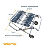 Powertec MT4009 Rolling, Foldable Stand for Table Saws