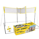 Crossnet 4-Way Adjustable Volleyball Game Set with Net, Open Box