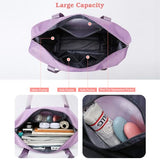 Expandable Rolling Duffle Bag with Foldable Design, Detachable Casters and Telescoping Handle, Wheeled Carry-On Weekender for Women and Men, Purple