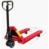 Dayton 32HD10 Quiet Steel Pallet Jack, 4400 lb. Capacity, Red