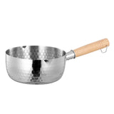 CUTICATE 18cm Japanese Saucepan with Long Handle, Universal Stovetop Cooking Pot for Noodles, Pasta, Hiking, Indoor, or Outdoor Camping