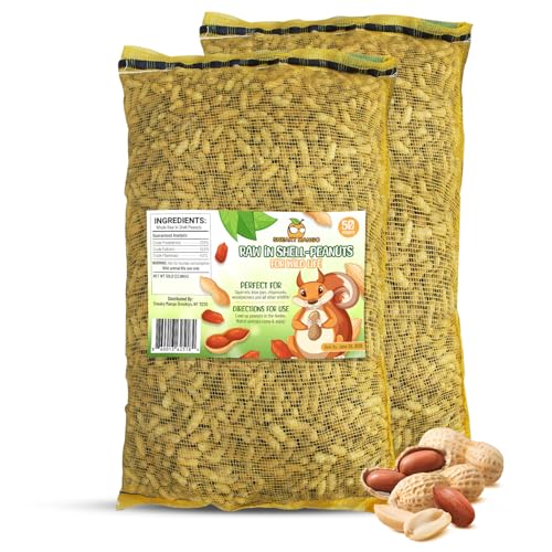 50-Pound Bag of USA-Grown Raw Peanuts in Shell for Squirrels, Deer, Birds, and Other Wildlife