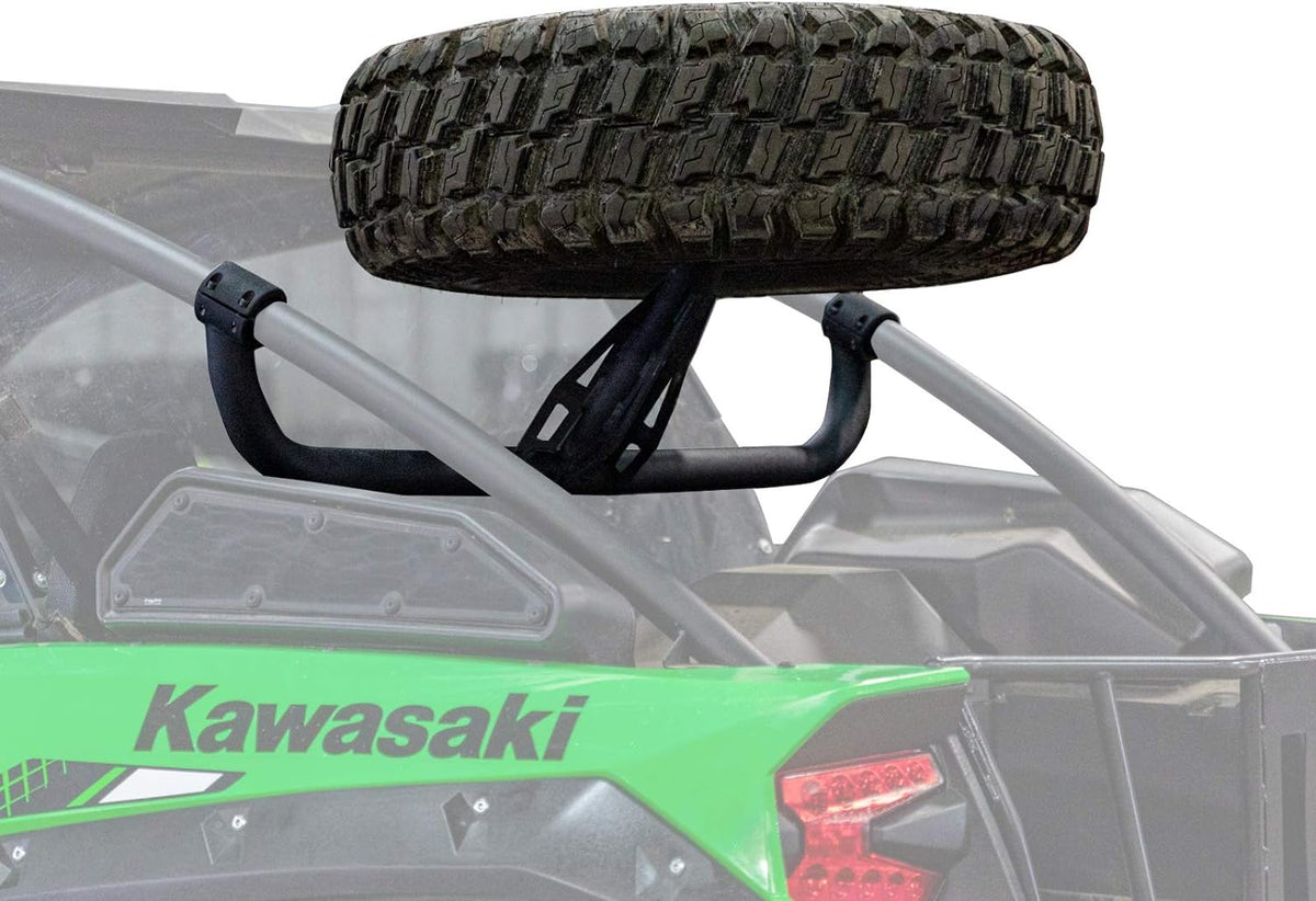 SuperATV Spare Tire Carrier for 2020+ Kawasaki Teryx KRX 1000, Fits Tires up to 37 Inches