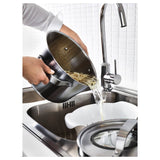 IKEA SENSUELL 5.8 qt Stainless Steel Pot with Lid in Gray