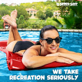 TRC Recreation Foam Pool Float, 1.25-Inch Floating Water Lounger for Swimming and Splashing