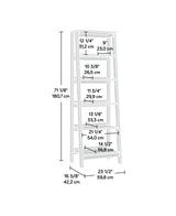 Sauder Trestle Bookcase with 5 Shelves, Vintage Oak Finish