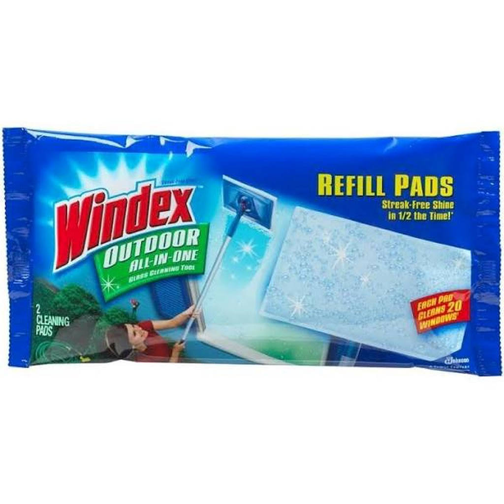 Outdoor Glass Cleaning Tool with 9-Pack Replacement Refill Pads