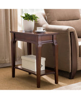 Leick Home Stratus Narrow Chairside Table in Heartwood Cherry