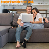 Black Plantar Fasciitis Night Splint Sock with Support Plate, Designed for Men and Women with Achilles Tendonitis, Foot Drop, Heel Spurs, and Heel Pain, Small