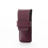 GERMANIKURE Nail Care Set with FINOX Stainless Steel Nail Clipper and Czech-Made Glass Nail File, Presented in a Purple Leather Case, Made in Solingen, Germany