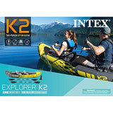 Intex Explorer K2 Inflatable Kayak Set for 2 People, Including Aluminum Oars