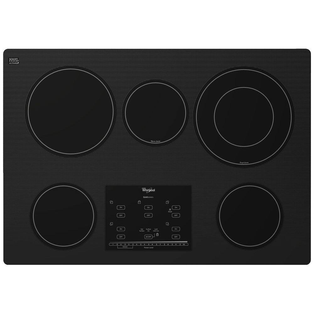 Whirlpool Gold G9CE3065XB 30 x 22-Inch Electric Cooktop in Black