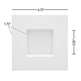 Maxxima 4-Inch Square LED Retrofit Downlight with 800 Lumens, 90 CRI, Dimming and Selectable 2700K-5000K Color Temperature for Kitchen, Bathroom or Bedroom