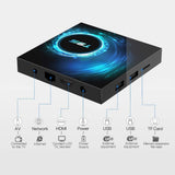T95 Android 10.0 TV Box with 4GB RAM, 64GB ROM, Allwinner H616 Quad-Core 64-bit ARM Cortex-A53 Processor, Dual-Band 2.4G/5G WiFi, 10/100M Ethernet, H.265, 3D, 6K Ultra HD, Bluetooth 5.0, and HDMI 2.0