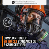 MIRA SAFETY CM-6M CBRN Full-Face Gas Mask with Integrated Drinking System