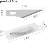DIYSELF Precision Craft Knife Kit with 11 SK5 High-Carbon Steel Blades and 15cm Steel Ruler, Exacto, Stencil and Art Knife for Fondant and Scrapbooking, Green
