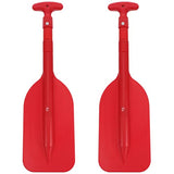 2-Piece Telescopic Boat Paddle Set with Plastic Blades and Aluminum Alloy Shafts, Adjustable Oars for Kayaking, Rafting and Canoeing