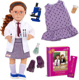 Our Generation Sia 18 Deluxe Posable Twin Science Fashion Doll by Battat, with Book and Accessories, Ages 3 Years and Up