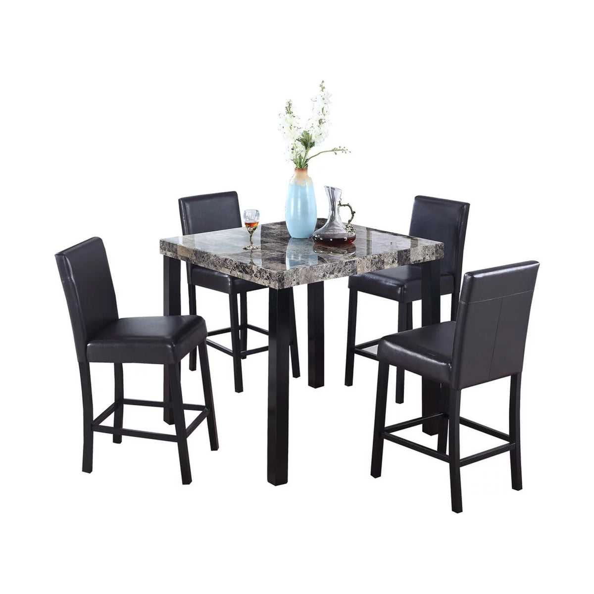 Melissa Marble Counter-Height Table by Best Master Furniture