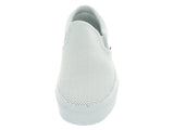 Vans Classic Perf Leather Slip-On Shoes, White, Size 5.5