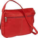 Black Le Donne Leather Shoulder Bag with Flap Closure