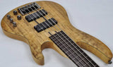 ESP LTD B-205 Five-String Fretless Bass with Spalted Maple, Natural Satin Finish