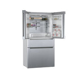 Bosch 800 Series Counter-Depth Smart Refrigerator, 20.5 Cu. Ft. with 4-Door French Door Configuration, Stainless Steel