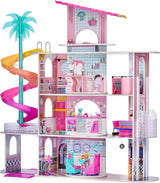 LOL Surprise OMG House of Surprises Real Wood Dollhouse, Featuring 4 Floors, 10 Rooms, Elevator, Spiral Slide, Pool, Movie Theater Drive-Thru & 85+ Surprises, Toy Gift for Girls Ages 4 5 6 7+
