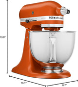 KitchenAid Artisan KSM150PS Stand Mixer, 5-Quart Tilt-Head Design with Pouring Shield, Cast Iron