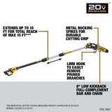 DEWALT DCPS620B 20V MAX Bare Tool Pole Saw, 8