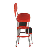 Cosco Red Retro Counter Chair That Converts to a Step Stool