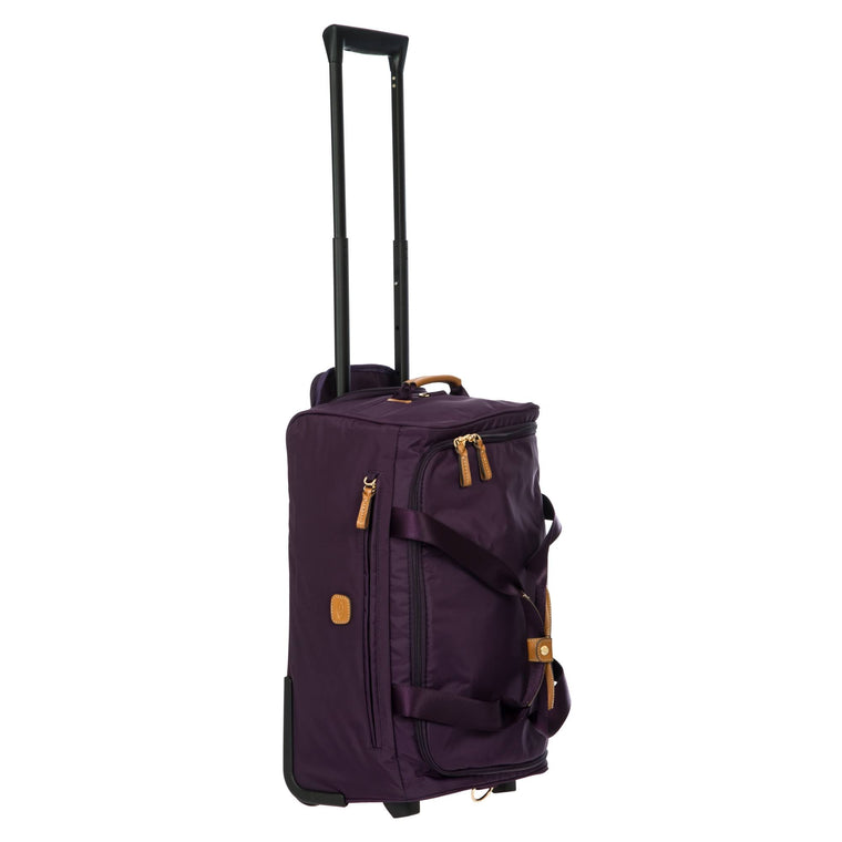 Brics X-Bag 21×22 Carry-On Rolling Duffle Bag in Violet